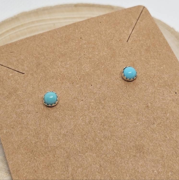 Jewelry - Turquoise & Sterling INDIAN made Micro Studs